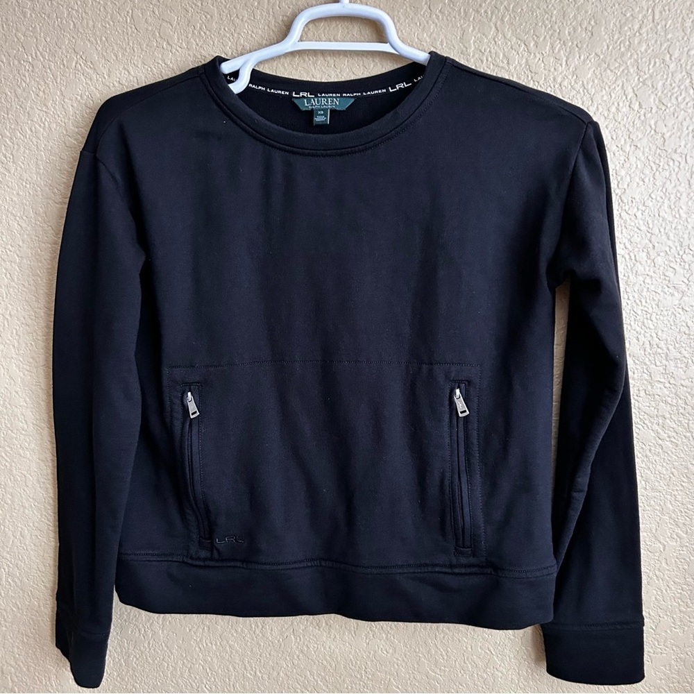 Lauren Ralph Lauren Black Crew Neck Sweatshirt/Sweater